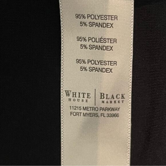 White House Black Market Ruffled Layered Party Event Black Dress NWOT Size S - Picture 9 of 11